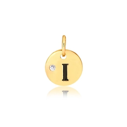 LETTER "I" PENDANT FOR ASSEMBLY GOLD PLATED
