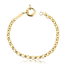 4MM ELO PORTUGUESE BRACELET WITH GOLD-LEATED BUOY CLOSURE